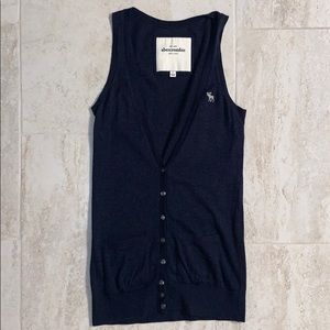 Abercrombie Sleeveless Cardigan- Large